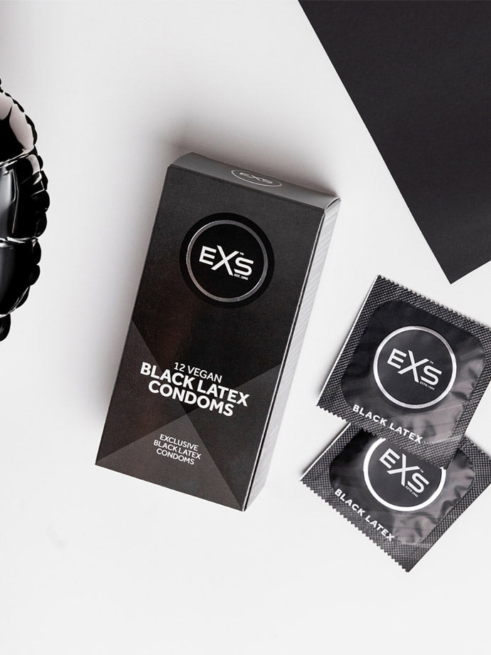 EXS - Black Latex Condoms - 12 Stück