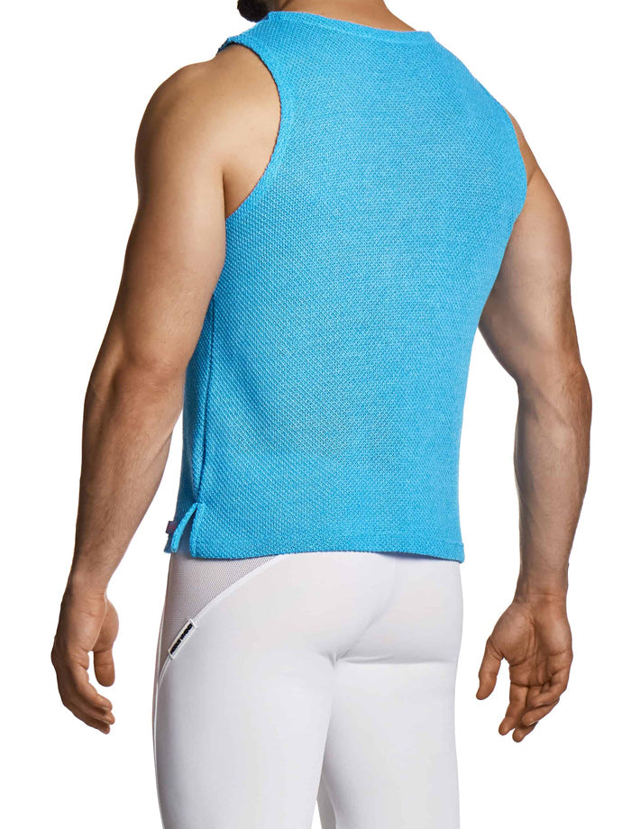 Micro Knit Sleeveless - Blau