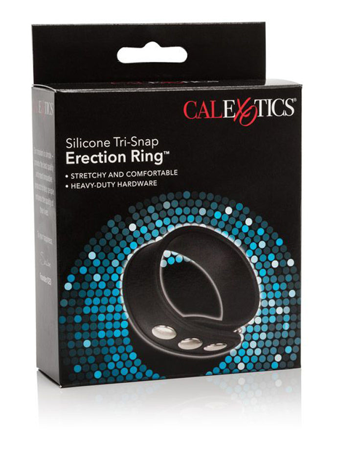 Silicone Tri-Snap Erection Ring - Schwarz