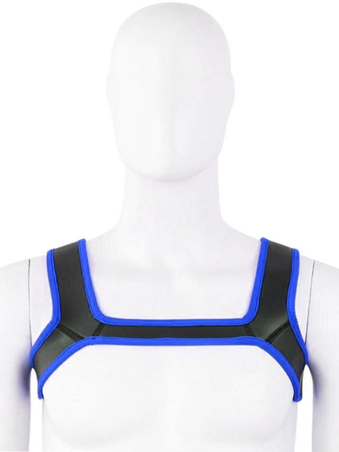 Puppy Play Neopren Harness - Blau/Schwarz