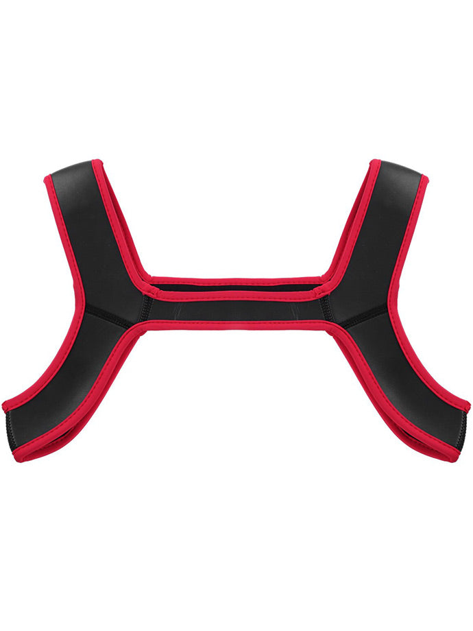 Puppy Play Neopren Harness - Rot/Schwarz