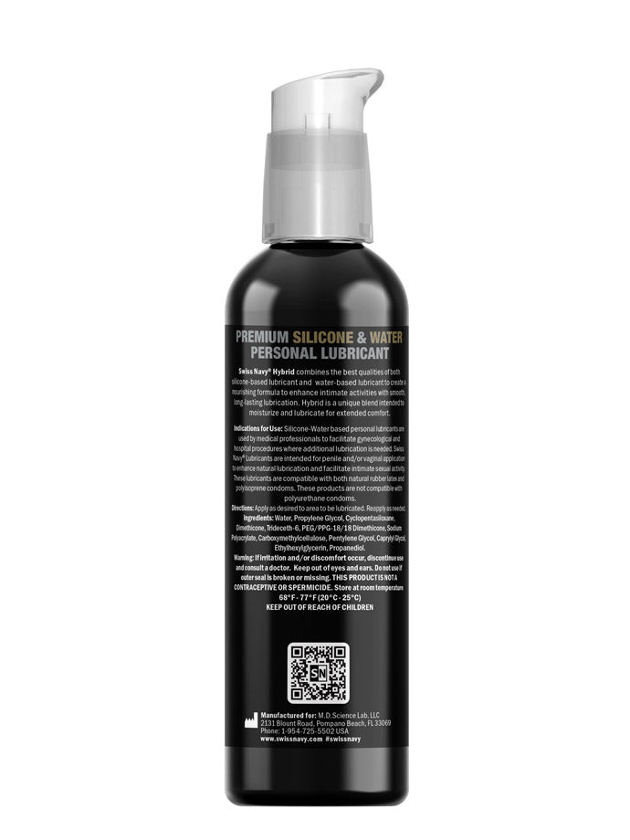 Swiss Navy Hybrid (Silicone & Water) Premium Lube 118 ml