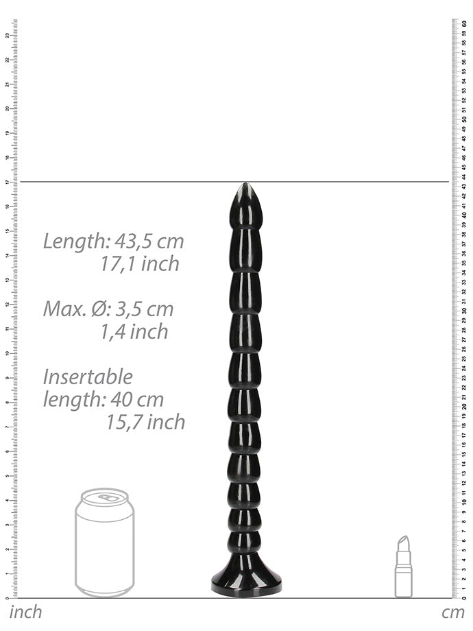 OUCH! Stacked Snake 16 inch Anal Dildo - Schwarz