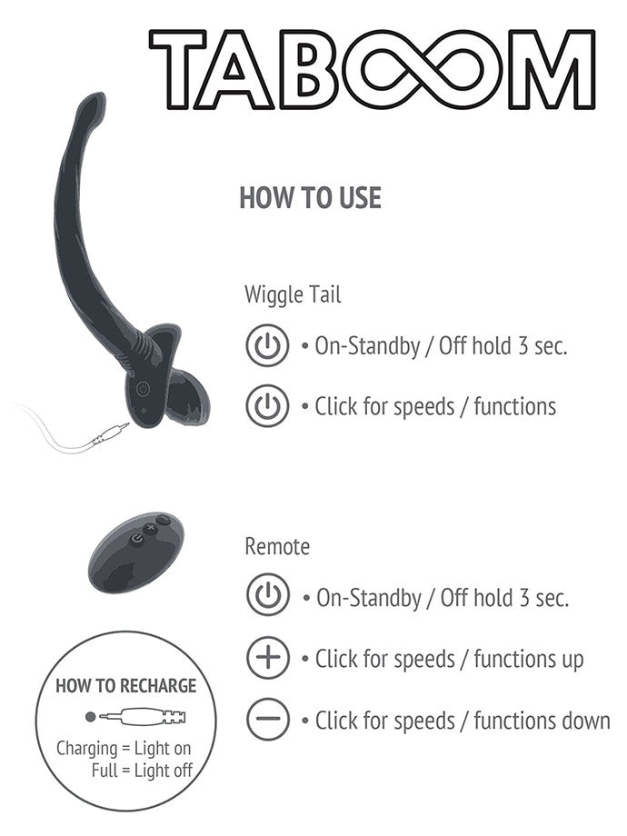 Taboom - Puppy Play Wiggle Tail Anal Vibrator