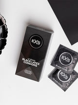 EXS - Black Latex Condoms - 12 Stück