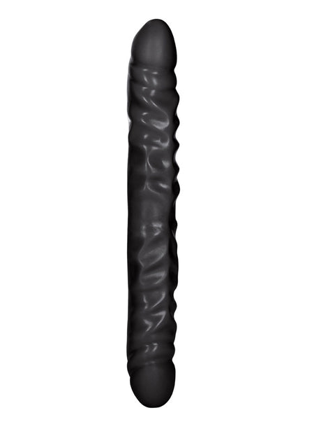 Veined Double Dong 12 inch - Schwarz