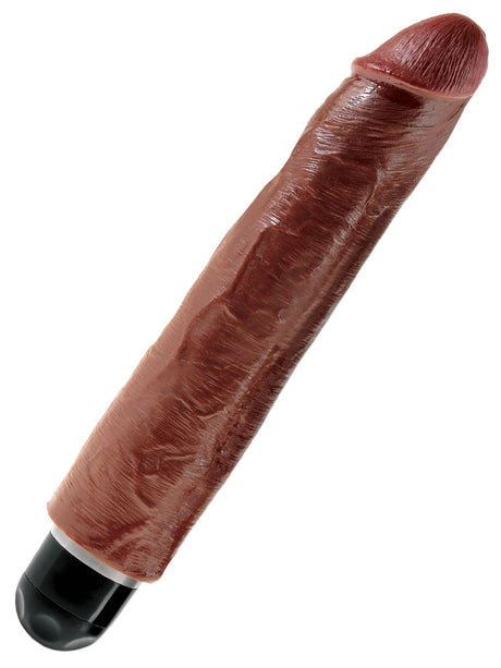 King Cock - 10 inch Vibrating Stiffy Brown