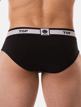 Brief Top - Schwarz/Weiss