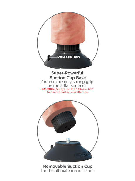King Cock - 7 inch Vibrating Cock with Balls Natur