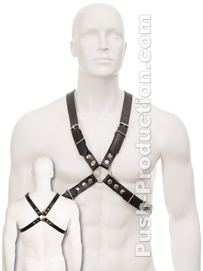 Black Leather Basic Harness