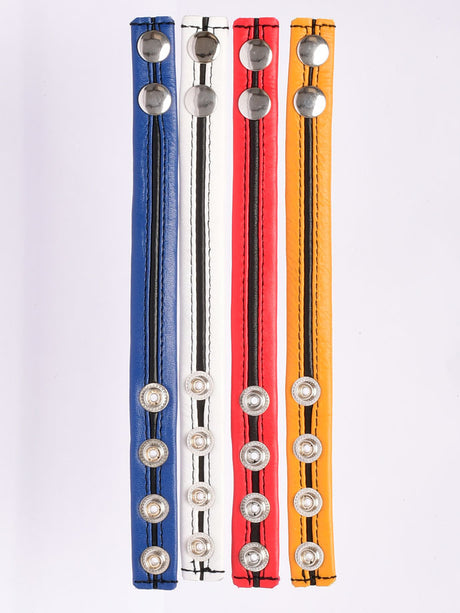 Hard Power Leder Penisring verstellbar - gelb