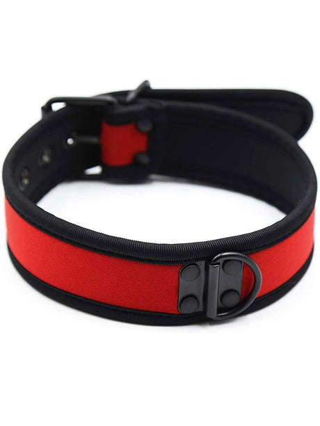 Puppy Play Neopren Halsband - Rot