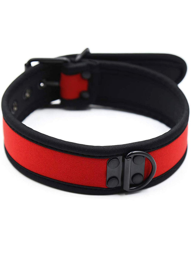 Puppy Play Neopren Halsband - Rot