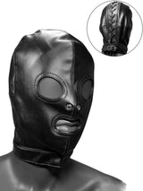 Fetish Hood mit Mund- & Augenlöchern - Schwarz