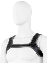 Puppy Play Neopren Harness - Grau/Schwarz