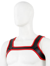 Puppy Play Neopren Harness - Rot/Schwarz