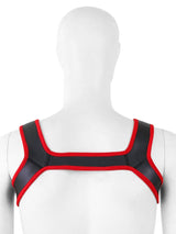 Puppy Play Neopren Harness - Rot/Schwarz