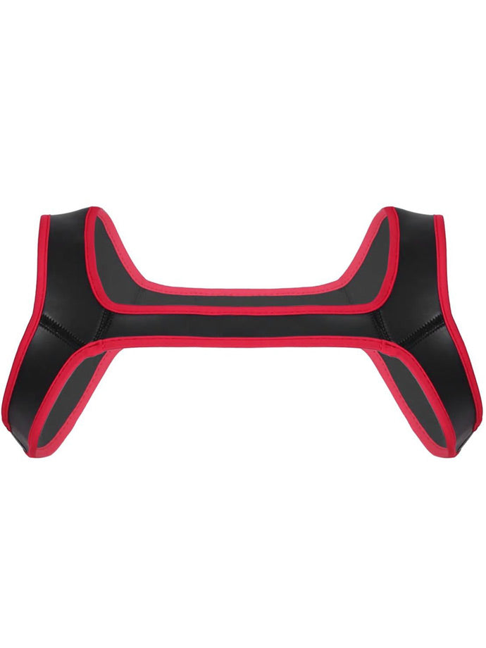 Puppy Play Neopren Harness - Rot/Schwarz
