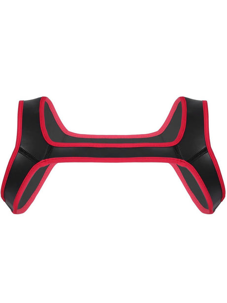 Puppy Play Neopren Harness - Rot/Schwarz