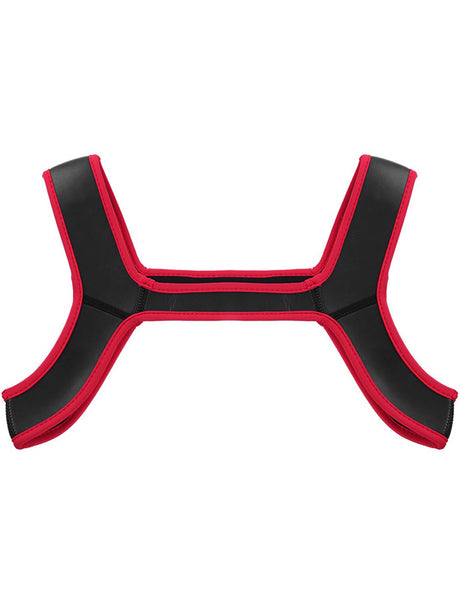 Puppy Play Neopren Harness - Rot/Schwarz