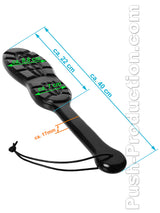 Boot Shaped Heavy Wooden Paddle - schwarz