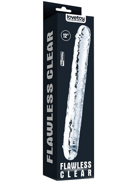 Flawless Clear 12 inch Double Dildo
