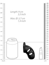 ManCage Peniskäfig Model 20 aus Silikon - Schwarz