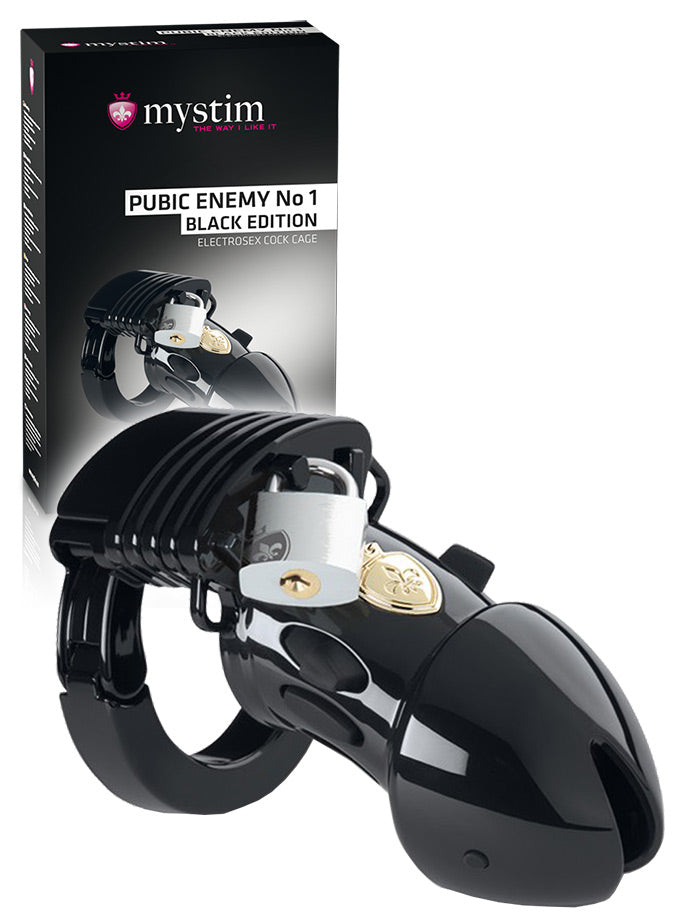 Mystim Pubic Enemy No 1 - Peniskäfig - Black Edition