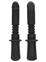 Handheld Silicone Vibrating and Thrusting Dildo