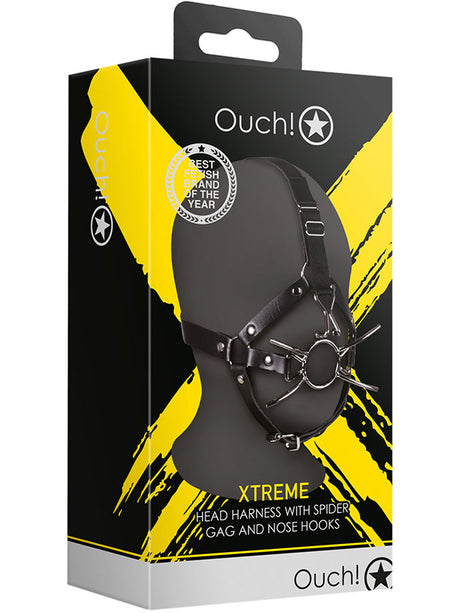 OUCH! Xtreme Head Harness Spider Gag Nose Hooks
