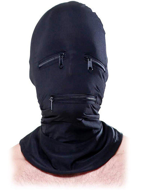 Fetish Fantasy - Zipper Face Hood Black