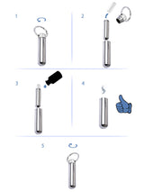 Poppers Amulet - Stainless Steel Inhaler mit Kette