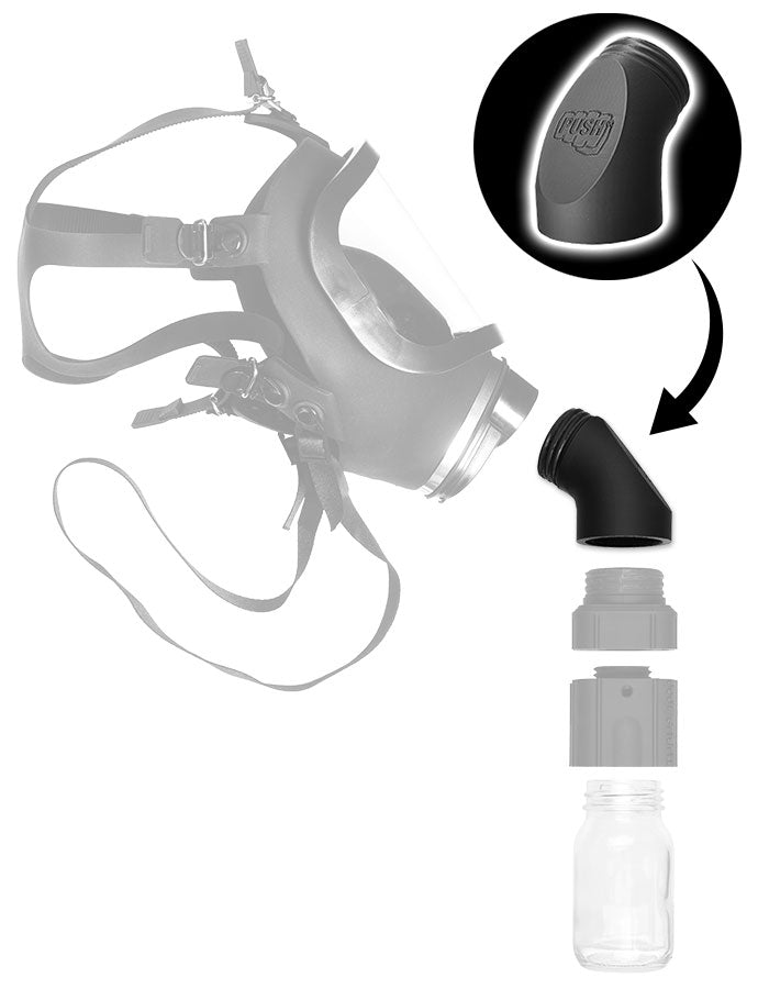 Push Winkeladapter für Gasmaske