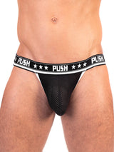 - Push - Premium Mesh Jock - Schwarz/Weiß