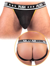 - Push - Premium Mesh Jock - Schwarz/Gelb