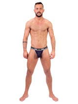 - Push - Premium Mesh Jock - Navy/Weiß