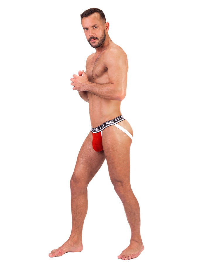 - Push - Premium Mesh Jock - Rot/Weiß
