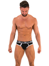- Push - Premium Cotton Brief - Schwarz/Weiß