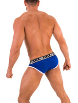 - Push - Premium Cotton Brief - Royal/Weiß