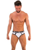 - Push - Premium Cotton Brief - Weiß/Schwarz