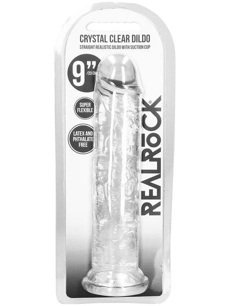 RealRock - Dildo 9 inch ohne Hoden - Crystal Clear