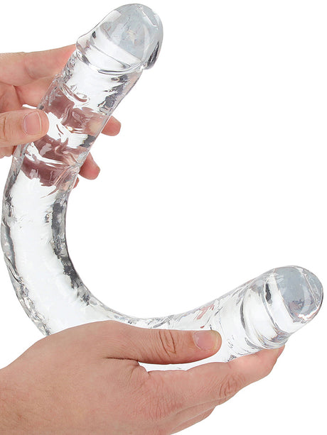 RealRock - Double Dong 18 inch - Crystal Clear