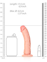 RealRock - Dildo 6 inch ohne Hoden - Curved Ultra Skin