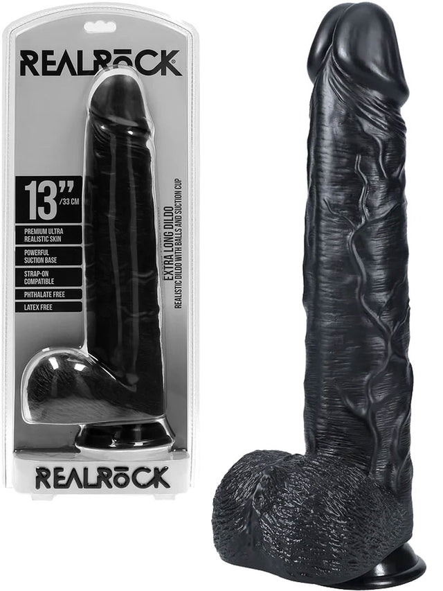 RealRock - Dildo 13 inch mit Hoden - Extra Thick