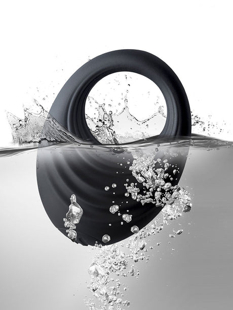 10 Speed Spire Vibrating Cockring Black
