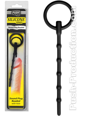 Push Silicone - Dilator Sound Plug Beaded mit Loch